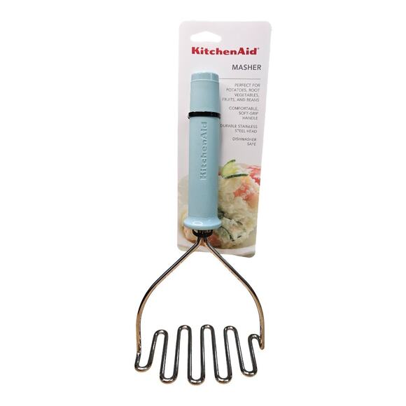 NEW KitchenAid Gourmet Stainless Steel Wire Masher in Mineral Water [Light Aqua] - Picture 1 of 4